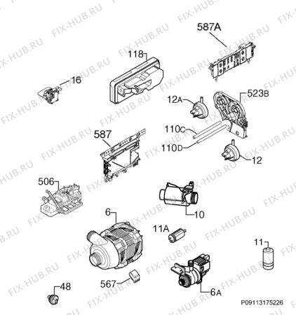 Взрыв-схема посудомоечной машины Rex Electrolux RSF6510LOK - Схема узла Electrical equipment 268